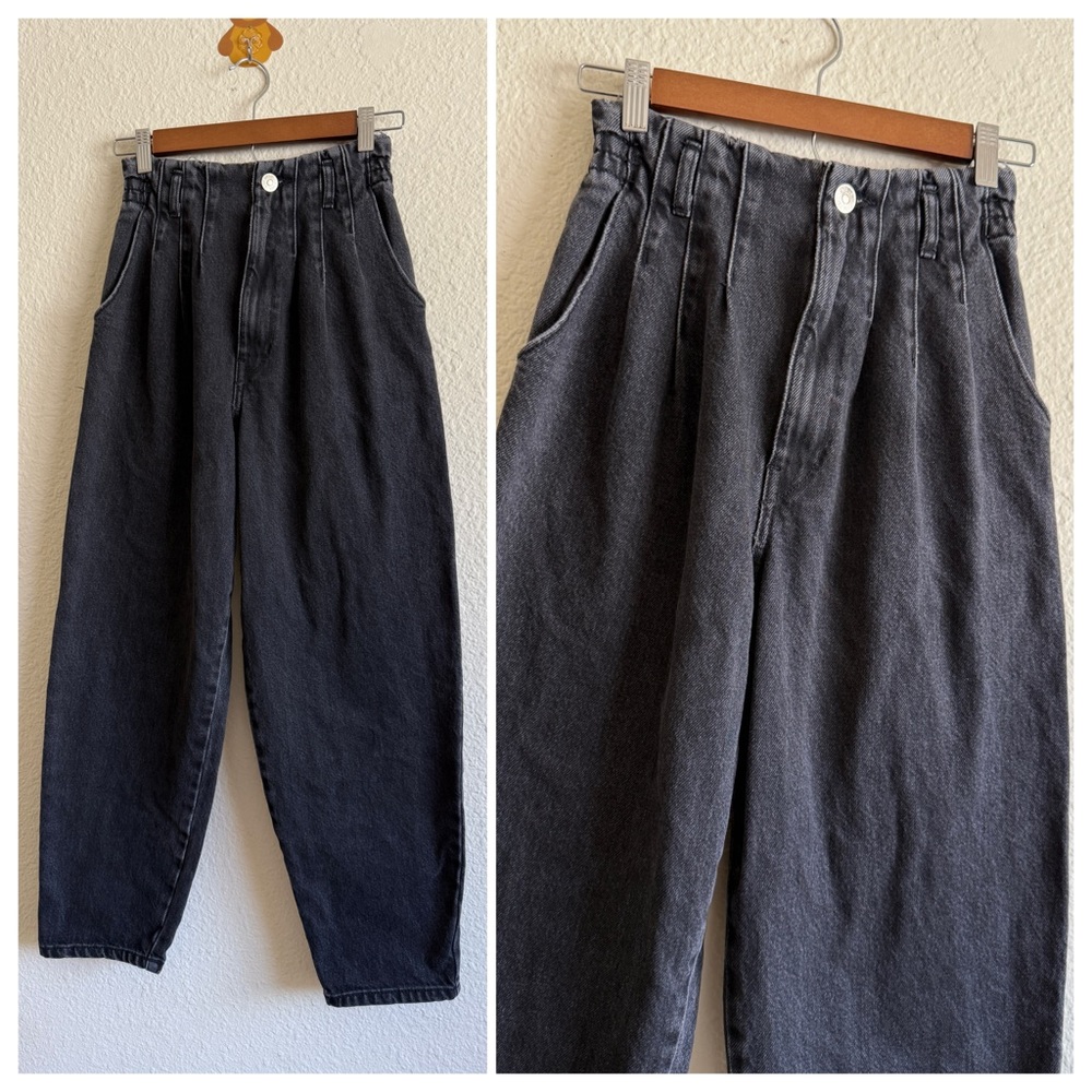Zara Black Elastic High Waist Pants-Size 0